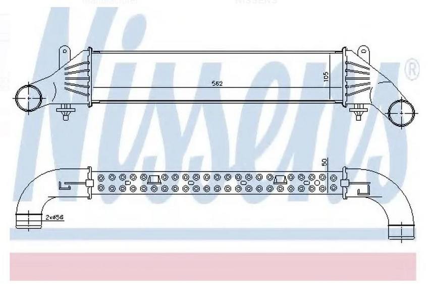 Mercedes Intercooler 1705000400 - Nissens 96655